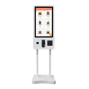 Quality White Self Ordering Kiosk Bill Payment Cash Acceptor Ticket Machine wholesale