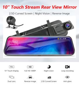 Quality 32GB 10 Inch Vehicle Blackbox DVR Dash Cam FHD 1080p Stream Media wholesale