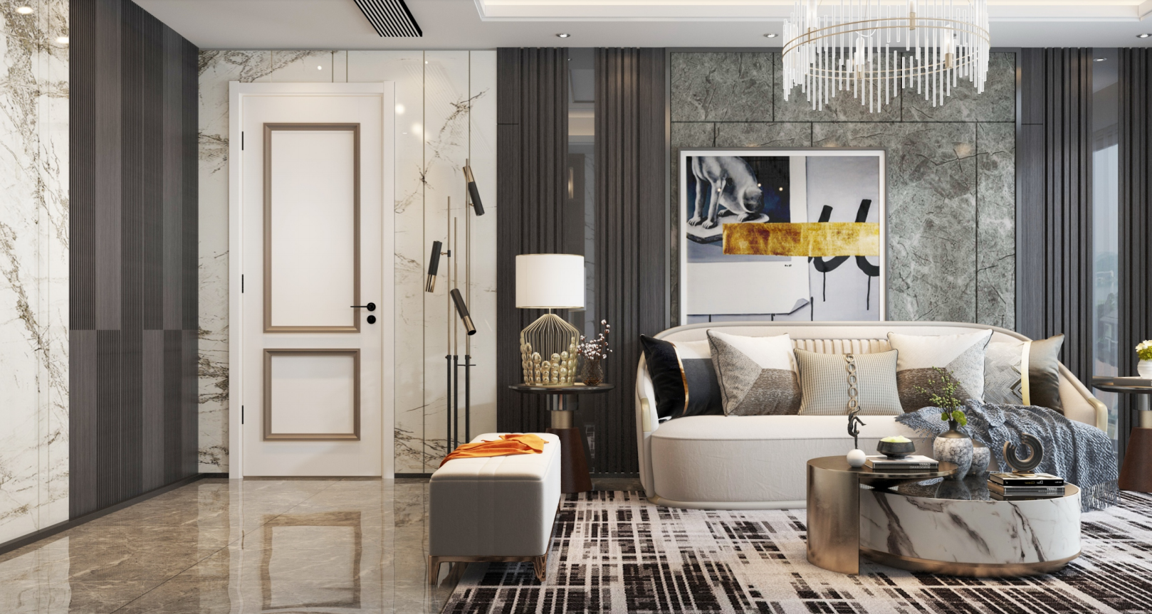 Modern Simple YALIG 2022 High End Custom Wooden Interior Door for Simple Installation