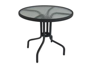 Quality Steel Frame Round Glass Garden Table Fire Resistant CE Approved wholesale