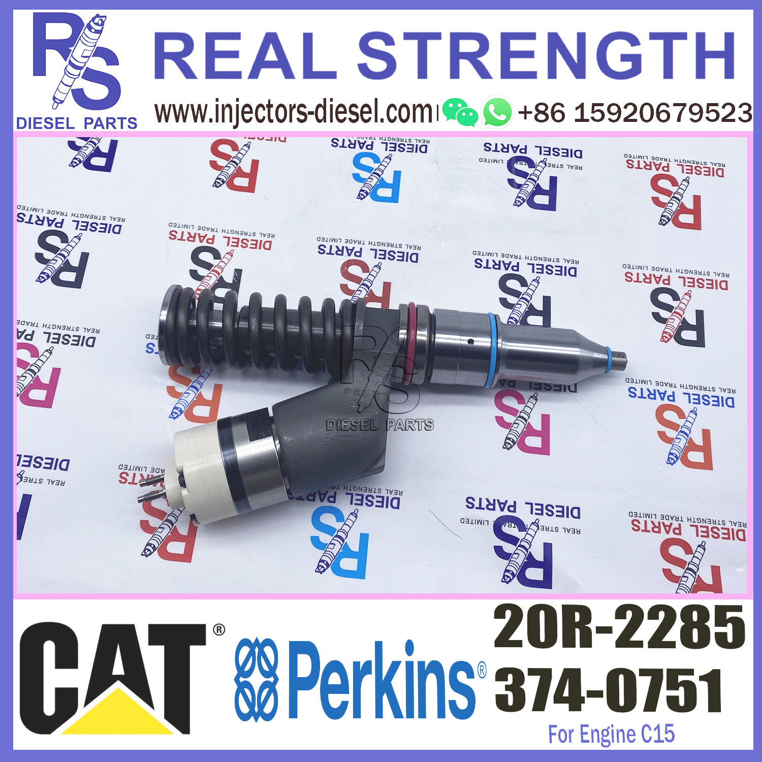 Diesel Engine Parts fuel injector 374-0751 20R-2285 For Caterpillar Track-Type Tractor D10N D10R D10T D10T2