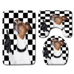 Creative Cute Cat Toilet Mat Set Personalized Dog Toilet Tank Cover Set