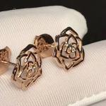Piaget brand jewelry 18kt Rose earrings in 18K rose gold set with 2 brilliant