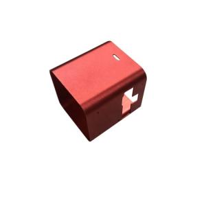 Quality Deep Processing CNC Aluminum Parts Red Anodized Punching Cutting Extrusions wholesale