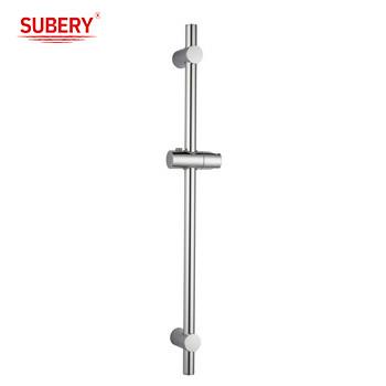Metalique Wall Mounted Polished Chrome Hand Shower Slide Bar Stainless Steel