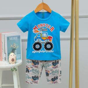 Quality Air Conditioning Set Children'S Short Pyjama Sets 135cm Off Road Vehicle Korean Shorts wholesale