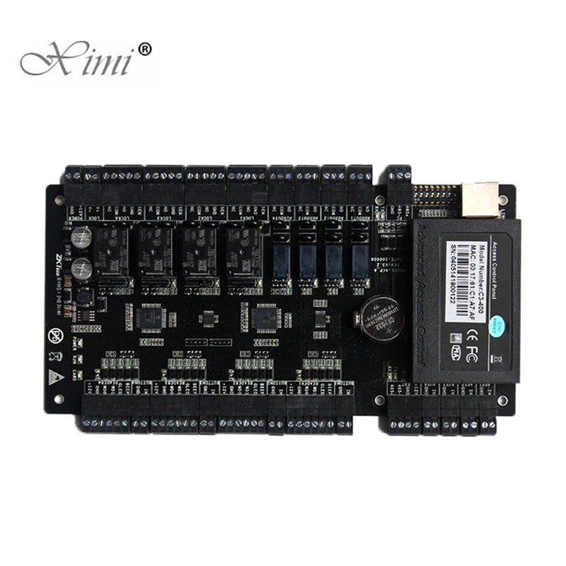 Hot Sale ZK C3-400 4 Doors Access Control Board TCP/IP Door Access Control Panel With Power Supply Box Battery Function