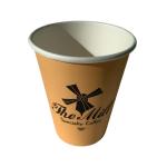 12 Oz PE Coated Paper Cup Yellow Single Wall Take Away Paper Cups For Coffee
