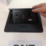 Europe popular pop up open cover conference desktop power socket