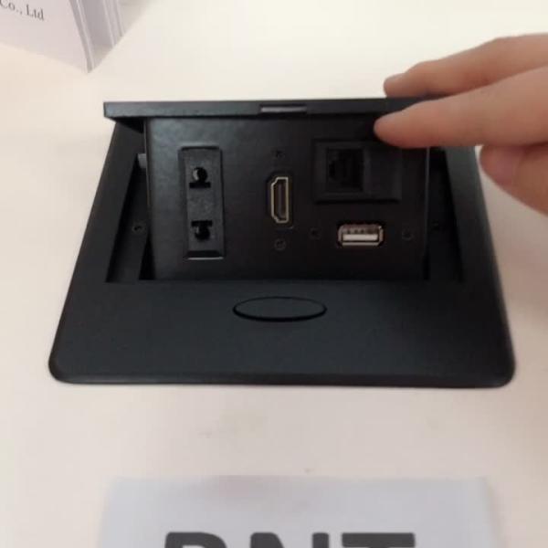 Europe popular pop up open cover conference desktop power socket