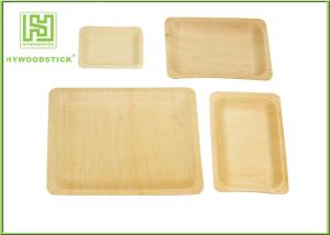 Quality Birch Wood Square Disposable Plates , Disposable Rectangular Plates For Restaurant wholesale