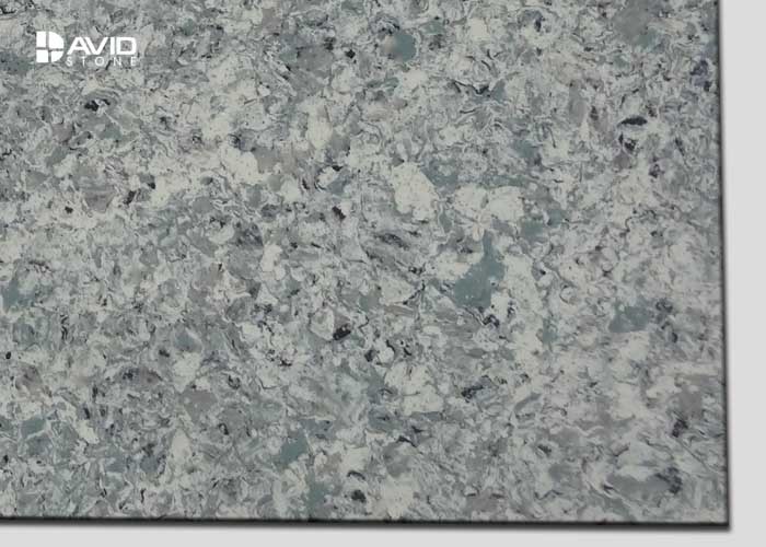 Natural Grey Quartz Slabs Moisture Resistant Quartz Kitchen Countertops Slab