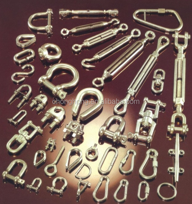 304/316 Stainless Steel Marine Quick Release Swivel Eye Snap Shackle with Standard Size