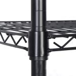 Easy No Tool Assembly Wire Standing Shelf Double Sided Metal Supermarket