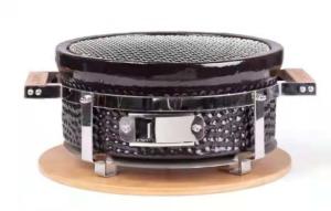 Quality Mini Charcoal BBQ Black 13.3 Inch Ceramic Kamado Grill wholesale
