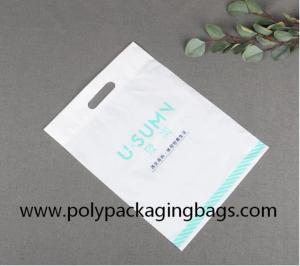 Quality 80 Micron Embossing CPE Plastic Die Cut Handle Bags wholesale