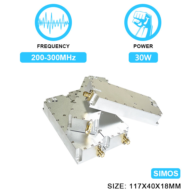 30W 200-300MHz Anti Drone Fpv Module RF Amplifier Unmanned Aircraft Interference System Advanced C-Uas Solution With SIMOS