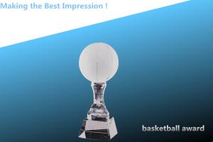 Quality SPORT AWARDS/CRYSTAL BASKETBALL/CRYSTAL TROPHY/basketball trophy/crystal ball award wholesale