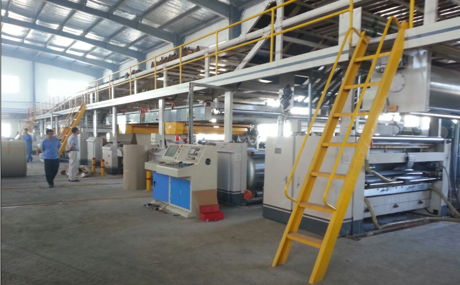 2 Ply Corrugated Cardboard Production Line F Flute Electrical Heating Single Facer