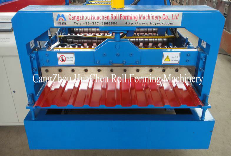Hydraulic Pre Cutting Wall Panel Metal Roll Forming Equipment With 10 Row