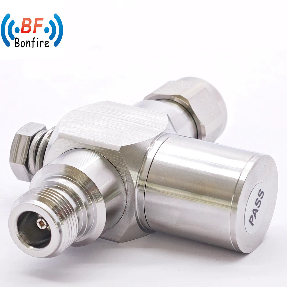 698-3800MHz 4.3-10 Surge Arrestor Coaxial Lightning Surge Arrestor Female to N Male Protection Protector to Protect Transceiver, Receiver