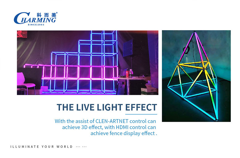 Outdoor 64 Pixel Individually Control LED Tube Light IP65 For Rental