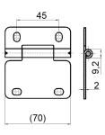 Nayun Industrial Doors Parts Intermediate Hinge Galvanized / Ral 9010