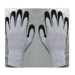 Breathable Facility Maintenance Grey Bamboo Fiber Sandy Nitrile Gloves