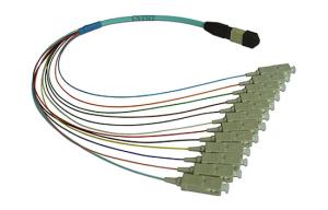 Quality APC UPC MPO 12FO Fiber Optic Patch Cord For FTTH GPON CATV wholesale