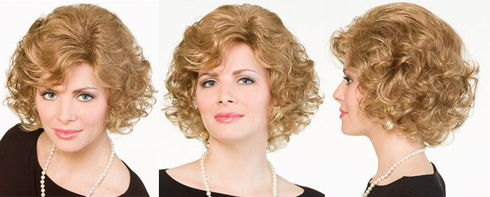 Ladies Fluffy Short Synthetic Wigs High Temperature Wire