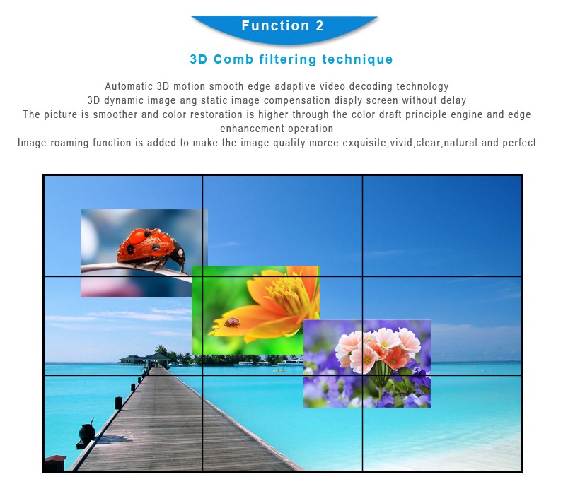 High Performance 46 Inch Digital Wall Display , Multiple Splicing Video Wall Panels