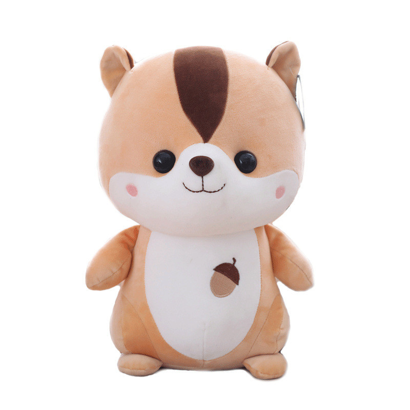 OEM Children'S Squirrel Plush Toy 25cm With Polypropylene Cotton Filled