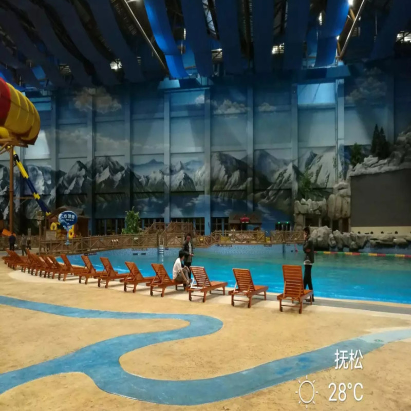 Q235 Truss Steel Structure Roofing Grey EPS For Indoor Water Theme Park