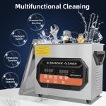 SUS304 Stainless Steel Ultrasonic Cleaner 3.5L Pro w/ 150W Heater Digital Timer