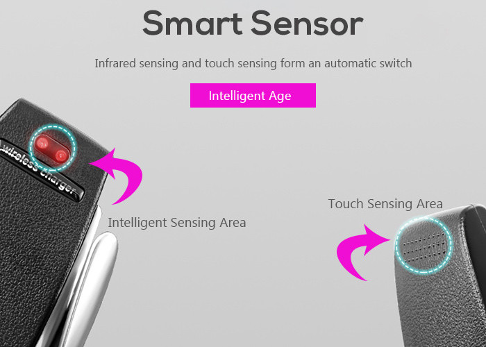 Smart Sensor S5 ABS 10W QI Wireless Car Charger
