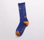 Trendy Popular Colorful Dress Women Socks , Jacquard Logo Stylish Dress Socks
