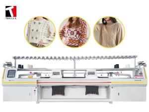 Quality 2 Heads 3 Systems Sweater Flat Knitting Machine 100 Inch / 120 Inch wholesale