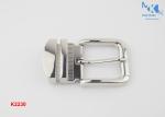 Square Center Bar Buckle , Reversible Metal Pin Replacement Belt Buckle