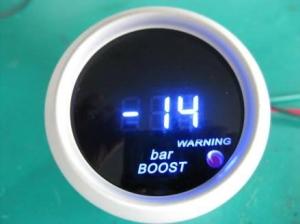 Quality Blue Red Light Universal Auto Gauges , Turbo Digital Gauges For Cars wholesale
