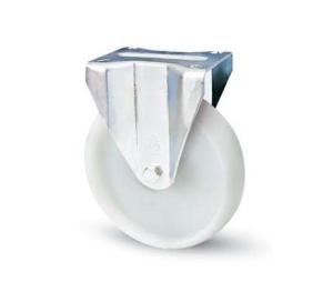 Quality 4 inch trolley wheels white nylon casters industrial castors 300lbs wholesale