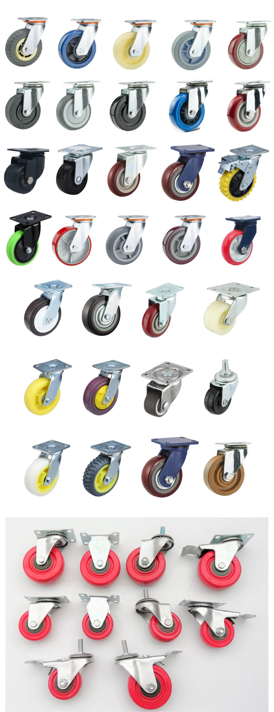 2 3 4 Inch Industrial Medical Workbench Heavy Duty Casters Wheels