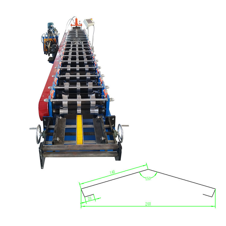 PPGI PPGL Color Steel Galvanized Ridge Capping Roll Forming Machine Hydraulic Cutting