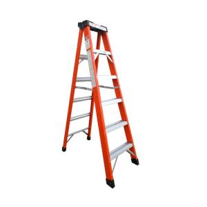 Quality Herringbone Fiberglass Step Ladder Non Conductive Insulation Adjustable Height wholesale