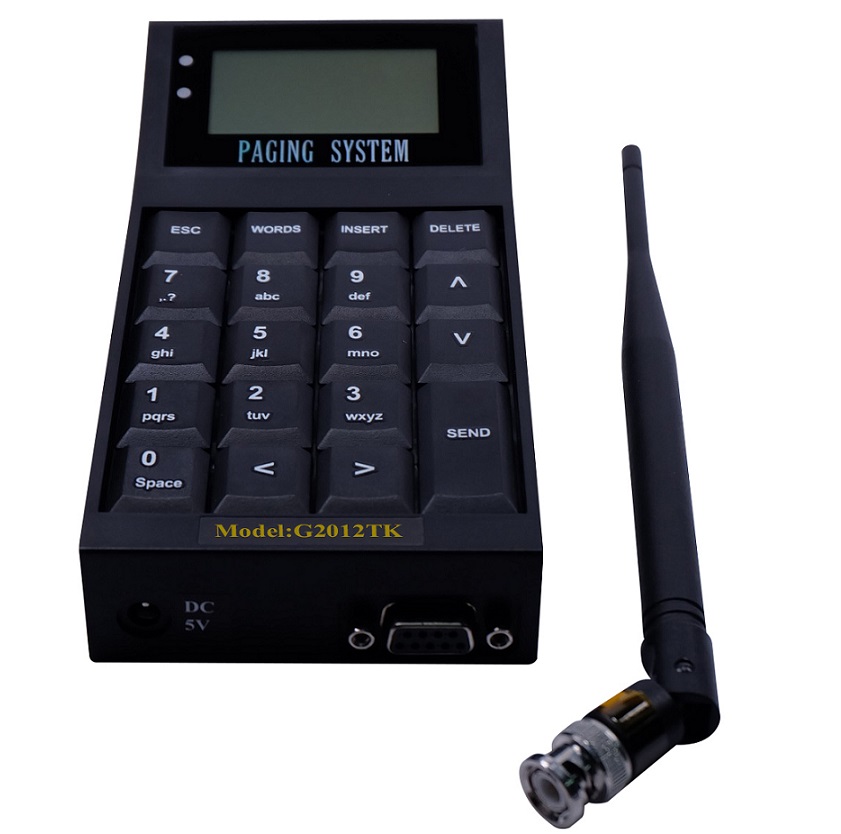 Wireless call system pocsag transmitter keyboard alphanumeric customize smart watch pager