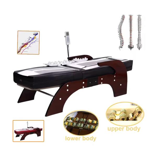 Spine Care Jade Stone Roller Massage Therapy Bed Spa Body Thermal Jade Massage