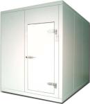 Walk-in freezer for supermarket beverage display