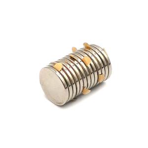 Quality NiCuNi Coating D15x1mm Neodymium Disc Magnet With 3M Adheisve wholesale