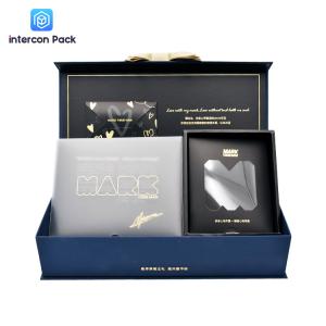 Quality Cardboard Luxury Gift Packaging Boxes Clamshell With Ribbon Closure wholesale
