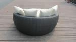 Home / Office Leisure Outdoor Rattan Daybed With White Cushion