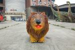 Foam Steel Tube Lion Dinosaur Kids Car , Animal Battery Car Customized